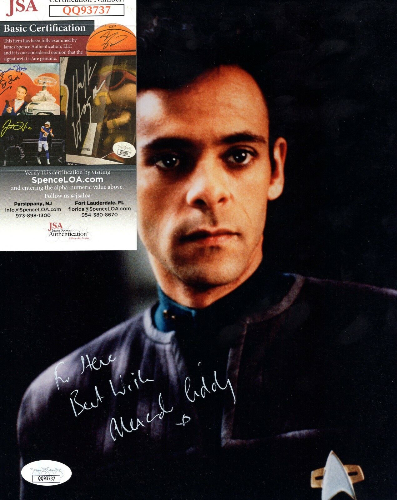 Alexander Siddig Star Trek Actor Signed Autograph 8x10 Photo Poster painting with JSA COA