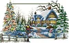Four seasons Town House -14CT Stamped Cross Stitch