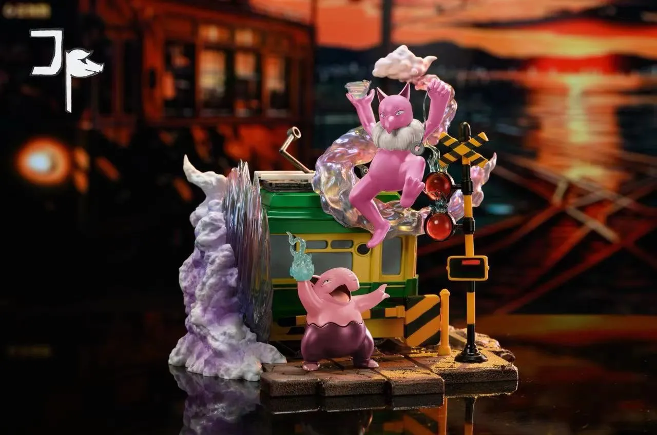 1/20 Scale World Zukan Evolution of Drowzee Set - Pokemon Resin