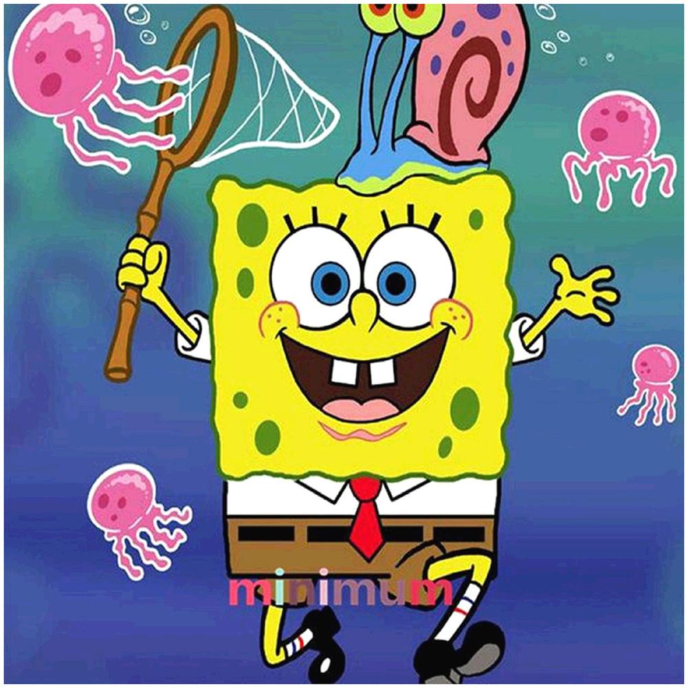 

30*30CM - Sponge Bob - Round Drill Diamond Painting, 501 Original