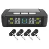 Tire Pressure Monitoring System with 4 Sensors USB/Solar TPMS for Car SUV Sedan