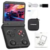 Foldable Retro Handheld Game Console 3.4 Inch IPS Screen 3000mAh Battery Flip Design Portable Pocket Arcade (TF Card Is Not Included)