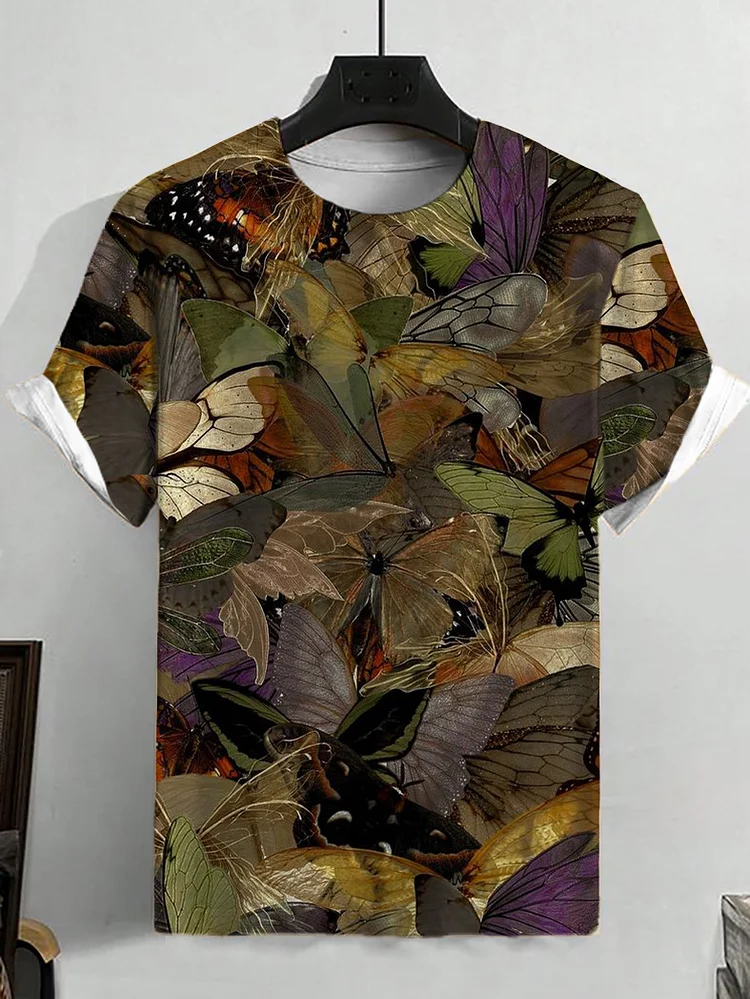 Men's Butterfly Kallima Inachus Art All Over Print T-Shirt