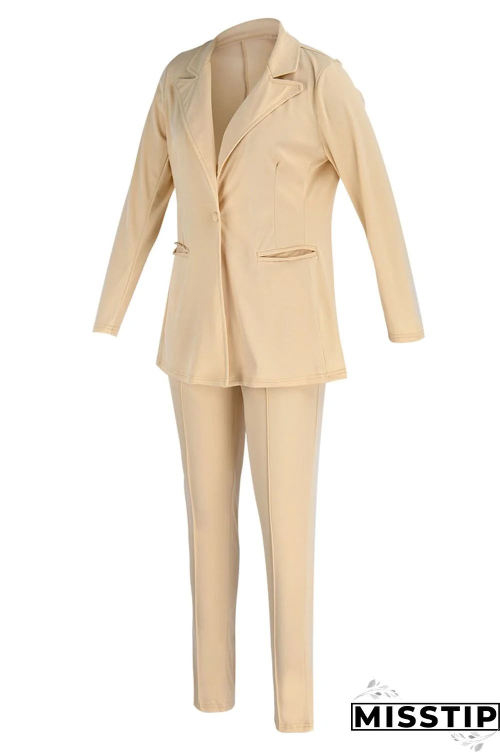 Black Casual Solid Patchwork Turn-back Collar Long Sleeve Two Pieces