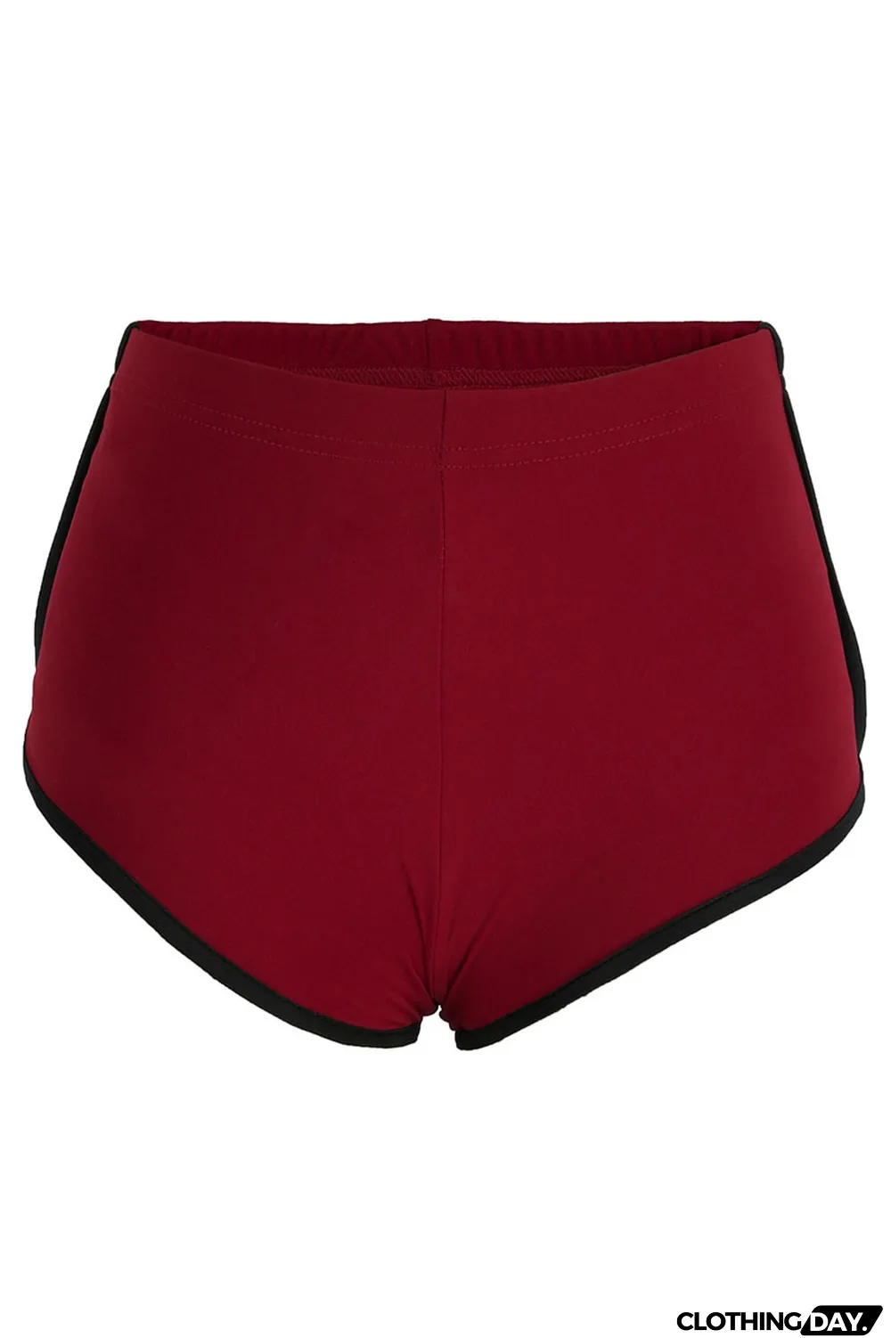 Turquoise Casual Sportswear Print Solid Patchwork Skinny High Waist Short