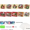 (US Only)10pcs DIY Diamond Art Greeting Cards Congratulations Cards & Gifts (Christmas)