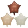 50PCS Cream Caramel Macaron Star Heart Shape 18" Aluminum Film Balloons Wedding Retro Party Decors