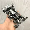 Tamiya 4WD Modified Jedi Chariot Pure Hand-painted Black Silver Gray Mirror Customization FMA Chassis Racing