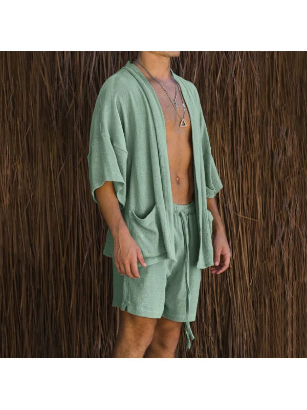 Men's Plain Linen Shorts
