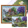 Kasuga Hut-11CT Stamped Cross Stitch 60*45cm/23.62*17.72in(Big Size) tapestrymarket