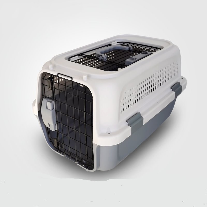 2-Door Top Load Hard-Sided Dog and Cat Kennel Travel Carrier
