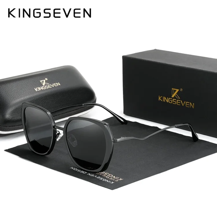 KINGSEVEN Women's Glasses Luxury Sunglasses Gradient Polarized UV400 Lens Butterfly Design Driving Eyewear Accessories