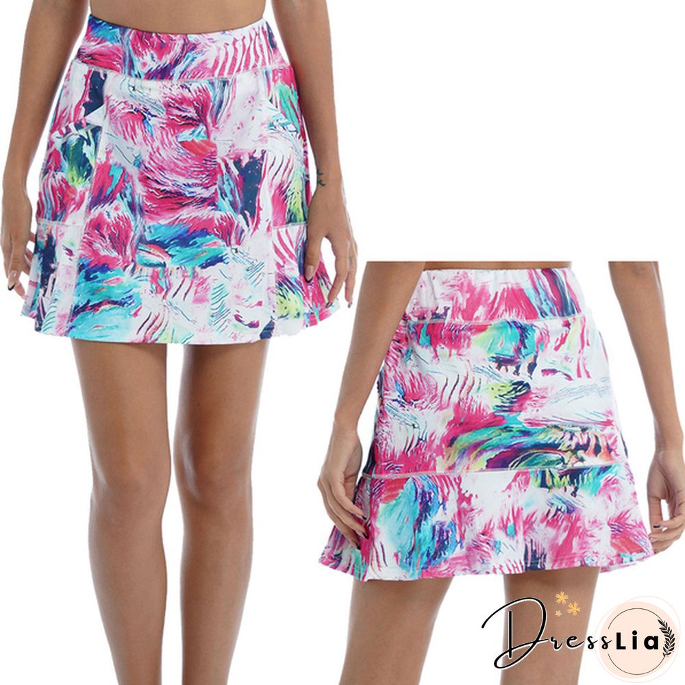 Women's Athletic A-Line Skirt Tennis Golf Skirt With Shorts Workout Running Skort