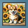 Diamond Painting-DIY Full Round Drill Garden Dog(40*40 CM)