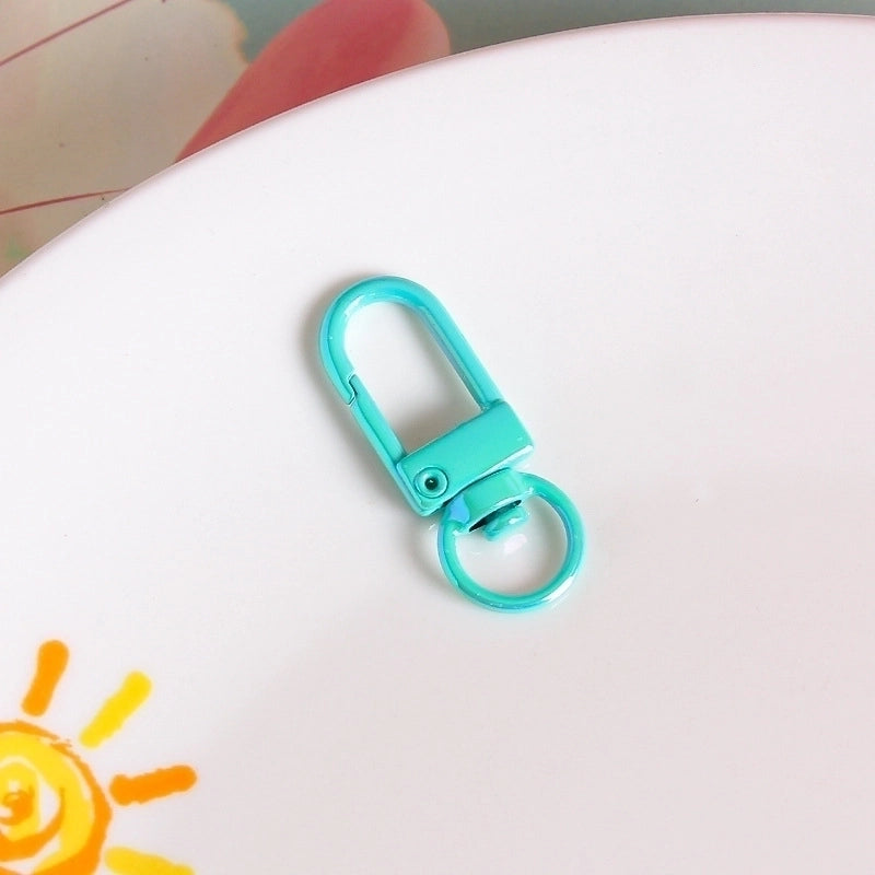 UV Colorful Metal Door Buckle Buckle Schoolbag Hanging Keychain DIY Handmade Jewelry Accessories Beaded Mobile Phone Chain Material