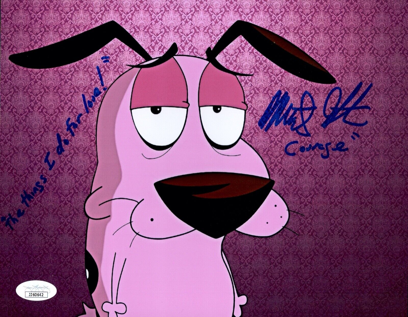 MARTY GRABSTEIN Signed COURAGE COWARDLY DOG 8x10 Photo Poster painting Autograph JSA COA Cert