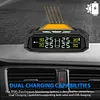 Solar/USB Charging TPMS Tire Pressure Monitoring System with 4 External Sensors