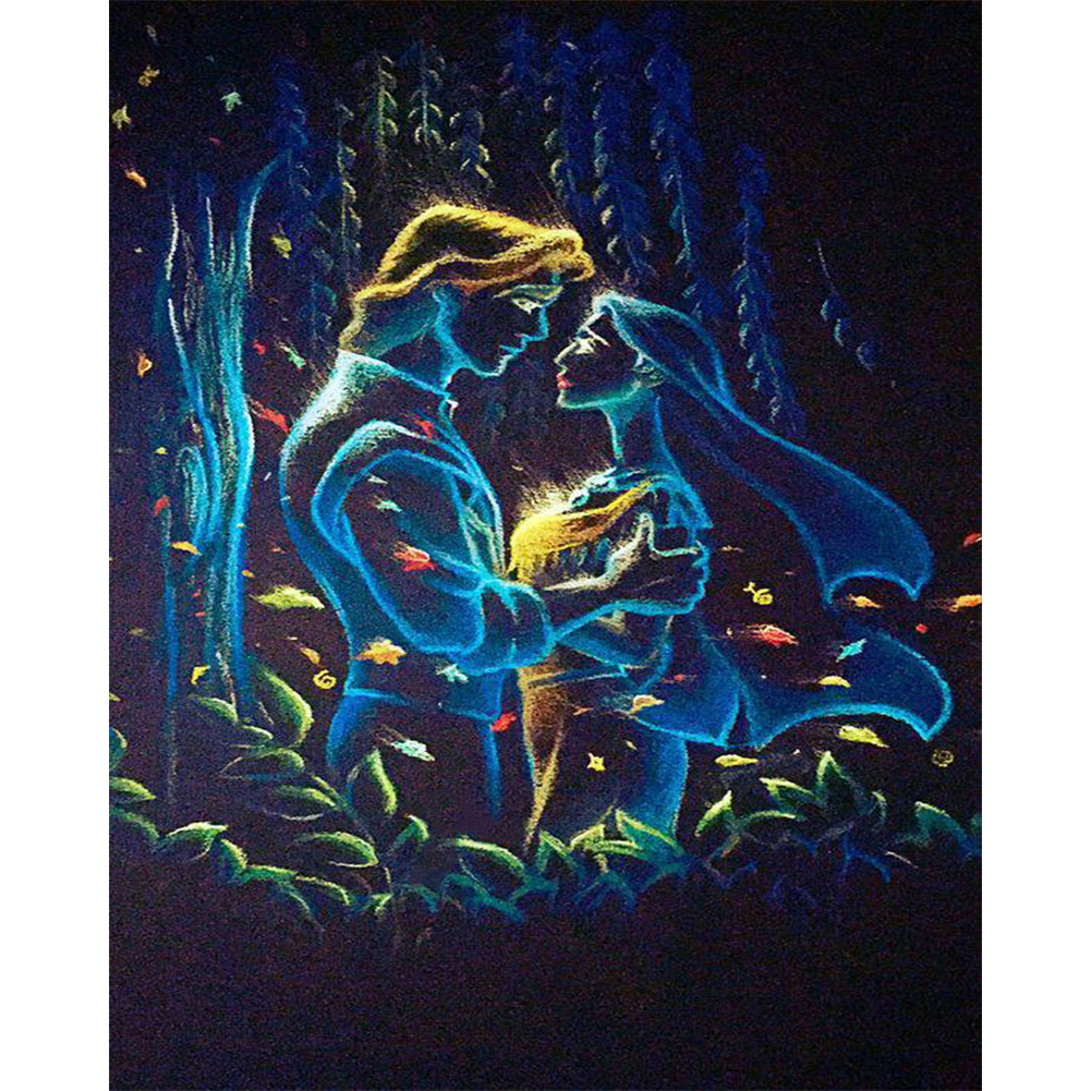 

(Multi-Size) Princess And Prince - Round/Square Drill Diamond Painting, Square diamond 30*40cm, 501 Original