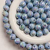 50PCS Glittery Round Acrylic Beads DIY Bracelet Key Chain