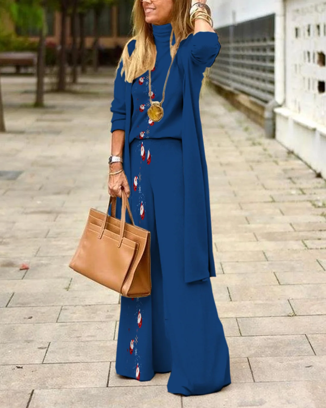 Herringbone Sweater Three-Piece Suit 392d