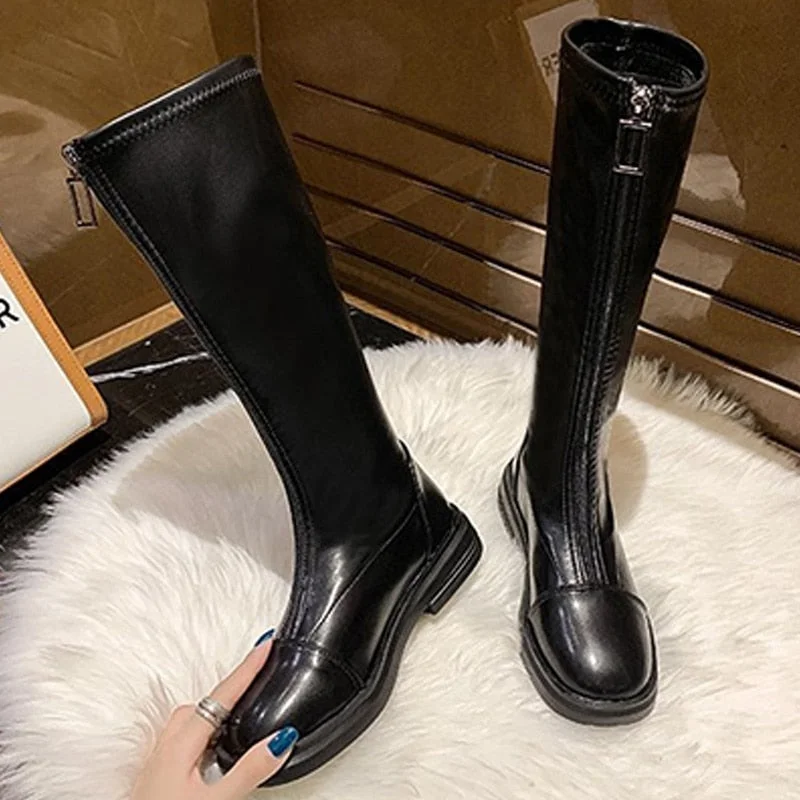 Fashion New Thigh High Boots Women Platform Shoes Thick Soled Female Knee High Boots Autumn Winter Ladies Long Motorcycle Boots