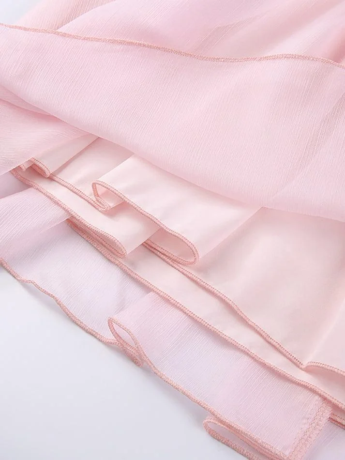 Brownm Long Sleeve Corset Mini Dress