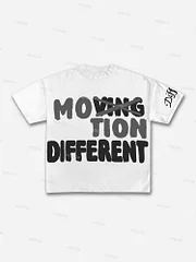 Vintage Motion Different Graphic 100% Cotton Short Sleeve T-Shirt