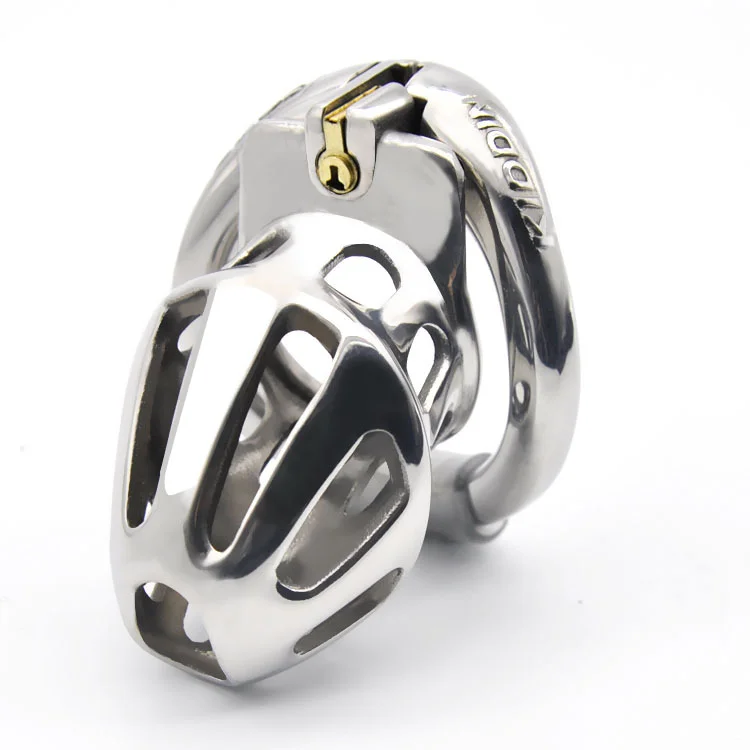 Open Movable Ring Design Stainless Steel Chastity Cage