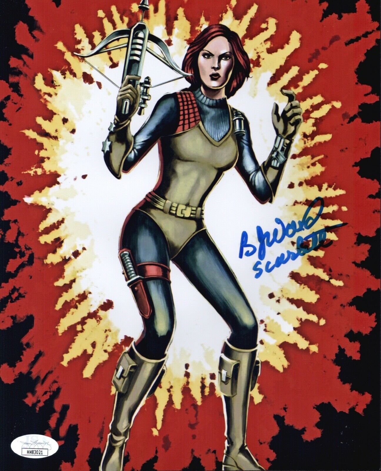 B.J. WARD Signed SCARLETT G.I. Joe 8x10 Photo Poster painting In Person Autograph JSA COA Cert