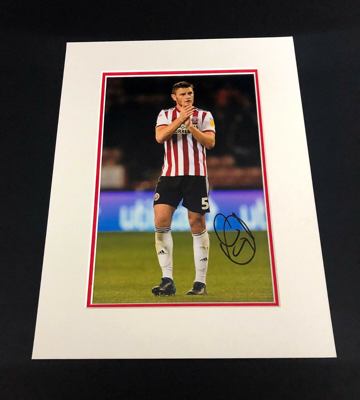 Jack O'Connell SIGNED Photo Poster painting Display Mount 16x12in AFTAL COA Sheffield United FC