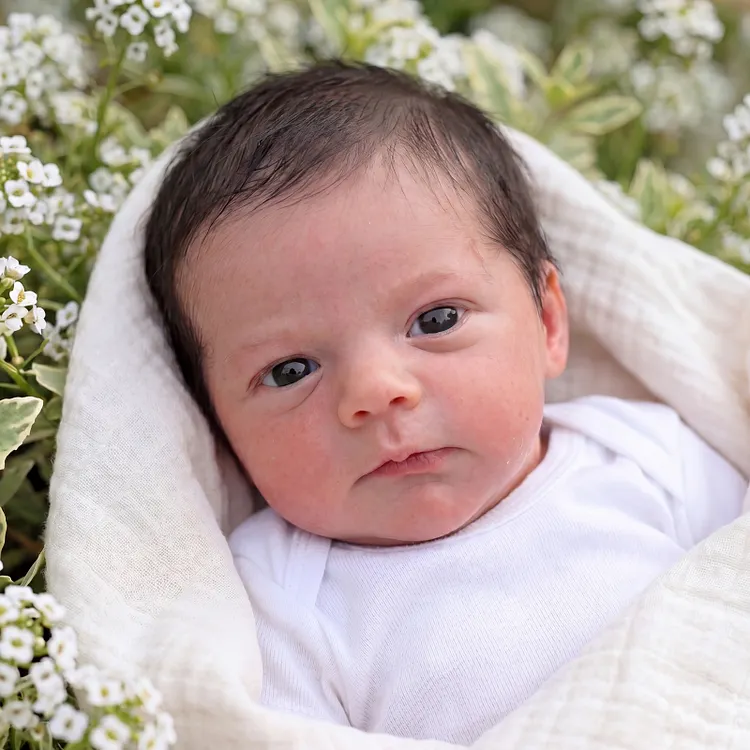 [Pre-Order] Full Body Silicone Reborn Baby Doll 12"/16" Lifelike Boy &ndash; White Romper &ndash; Wynne