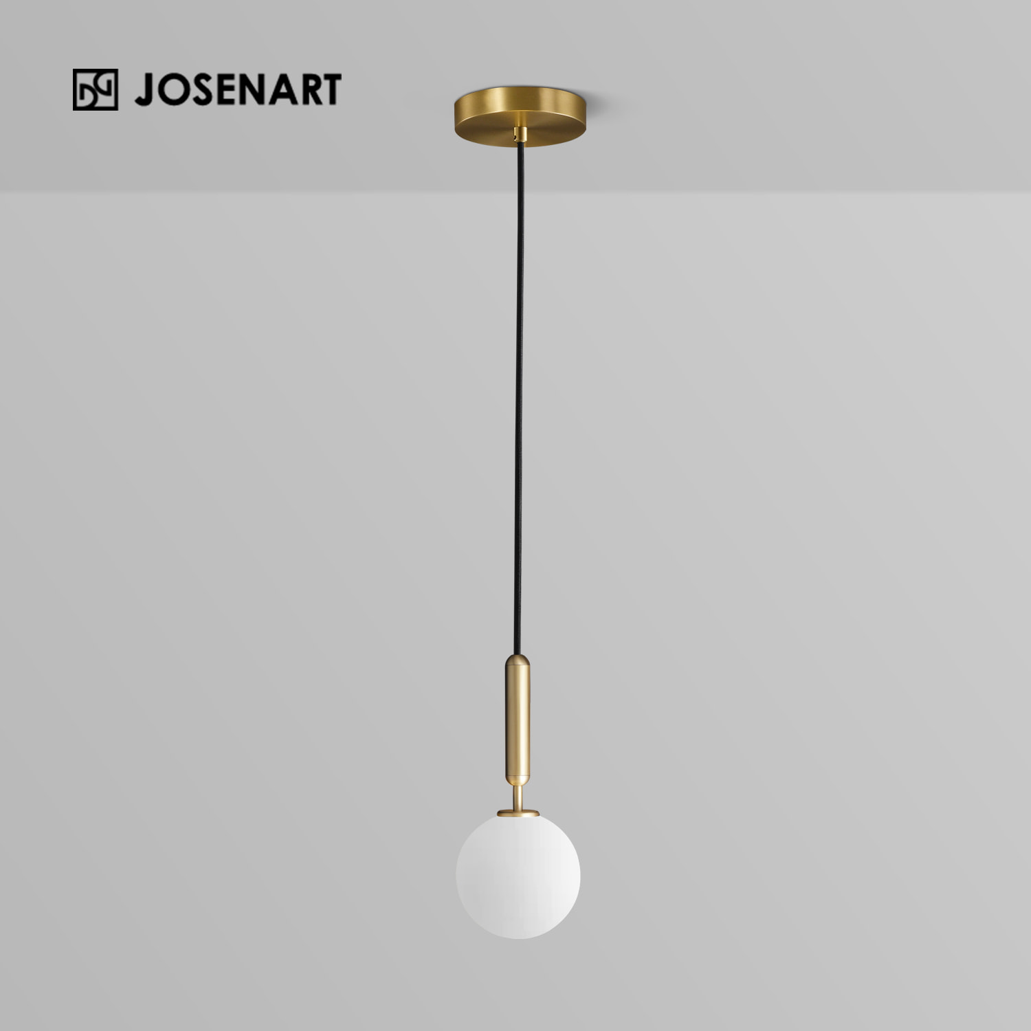 Brass Opal Globe Pendant Lights JOSENART Josenart