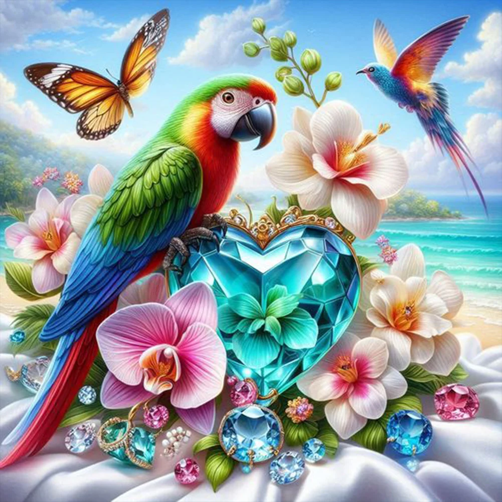 Diamond Painting - Full Round Drill - Parrot(Canvas|30*30cm)