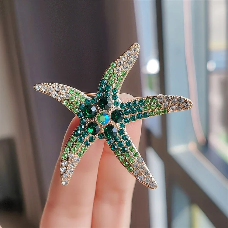 Blue Sea Star brooch