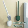 Mini Brosse de Toilette Murale en Silicone