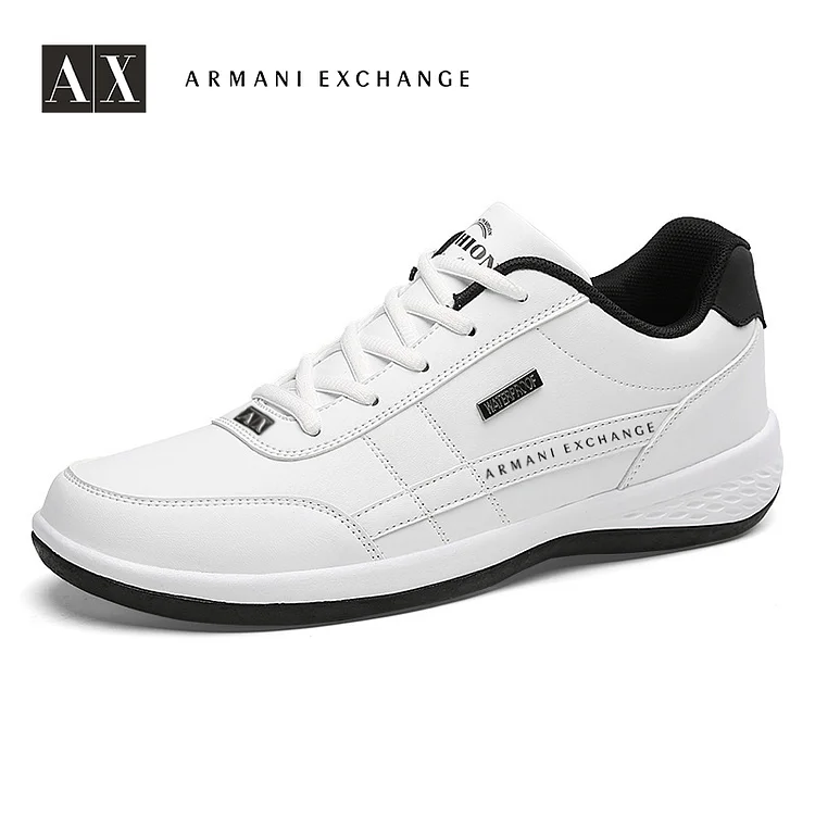 A | X ARMANI EXCHANGE  ，W nowym stylu, oddychające buty na co dzień z prawdziwej skóry, odporne na zapachy