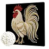 DIY Pearl Painting Rooster for Home Wall Decor with Frame(30x30cm)