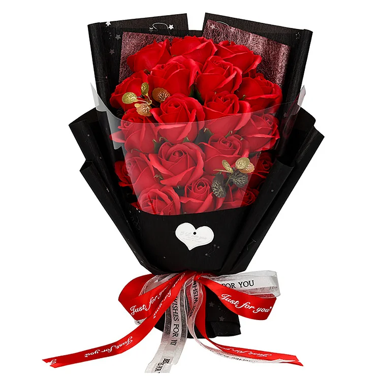18 Roses Starry Sky Paper Bear Packaging Box Everlasting Flower