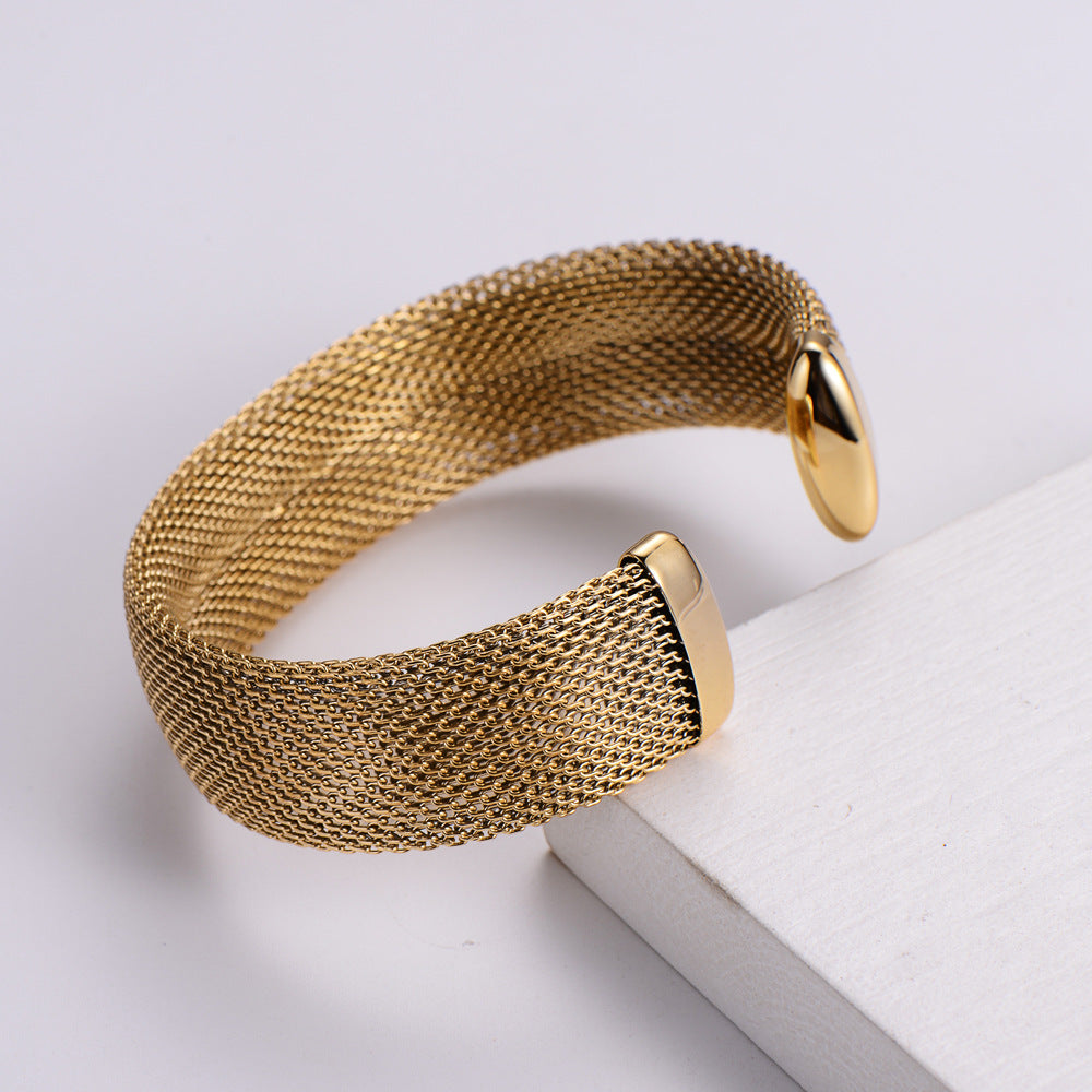 Minimalist Titanium Steel Electroplating Bangles