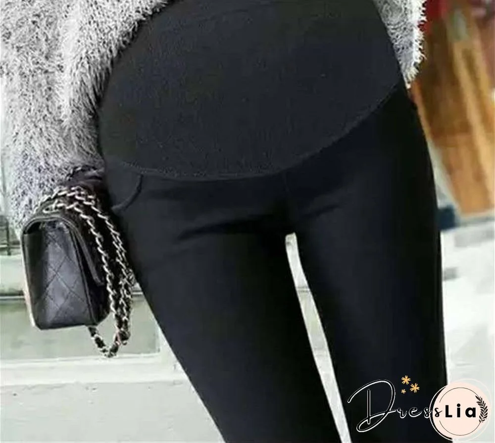 Fashion pregnant women autumn and winter Korean pants trousers belly Slim was thin pencil feet pants