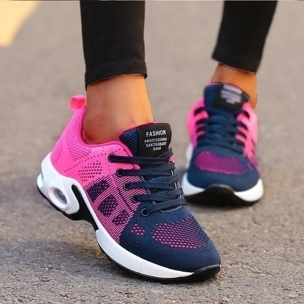 Running Shoes Women Breathable Casual Shoes Outdoor Light Weight Sports Shoes Casual Walking Platform Ladies Sneakers Black