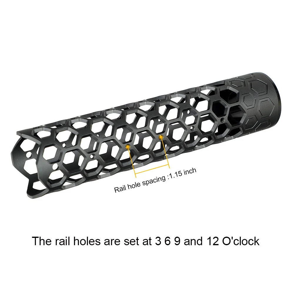 ohhunt ® AR15 Free Float Hexagon Handguard 7'' 9''  12'' 15'' Length Wholesale