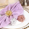 Golden Silver Flower Catering Napkin Ring