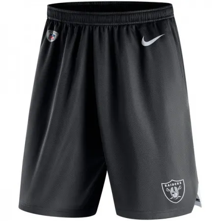 Men's Oakland Raiders  Black Knit Performance Shorts