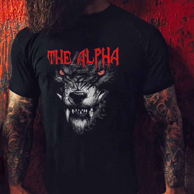 Livereid The Alpha Wolf Print T-shirt - Livereid