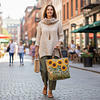 Sunflower Quited Tote Bag by Inlyline