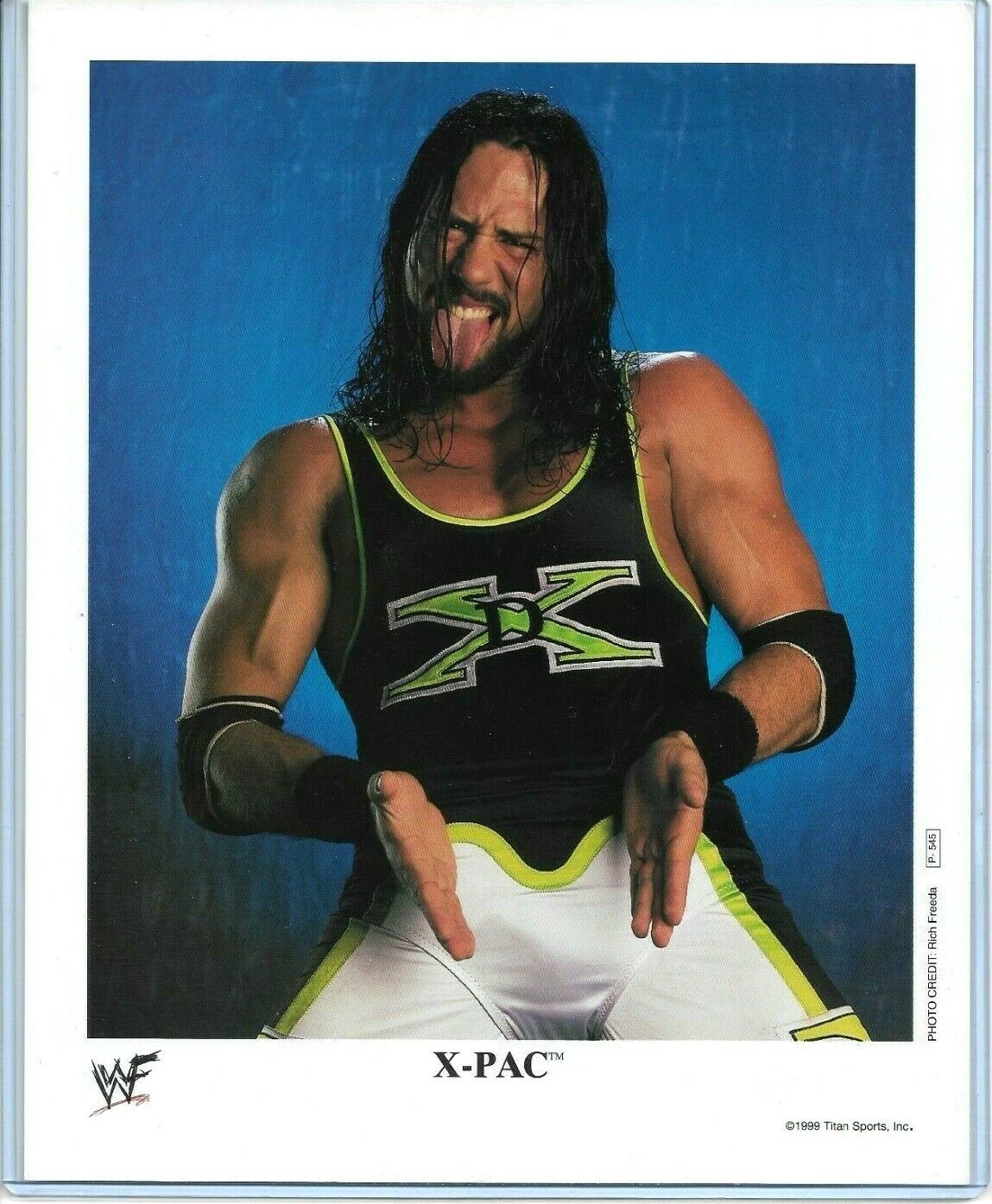 WWE X-PAC P-545 OFFICIAL LICENSED AUTHENTIC ORIGINAL 8X10 PROMO Photo Poster painting VERY RARE