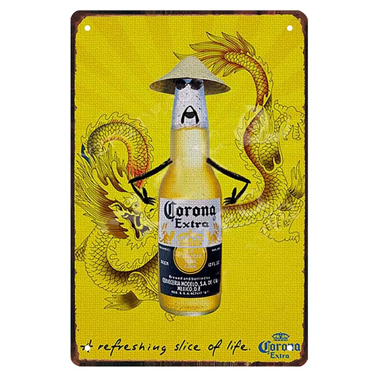 Bière Corona - Enseigne Vintage Métallique/enseignes en bois - 20*30cm/30*40cm