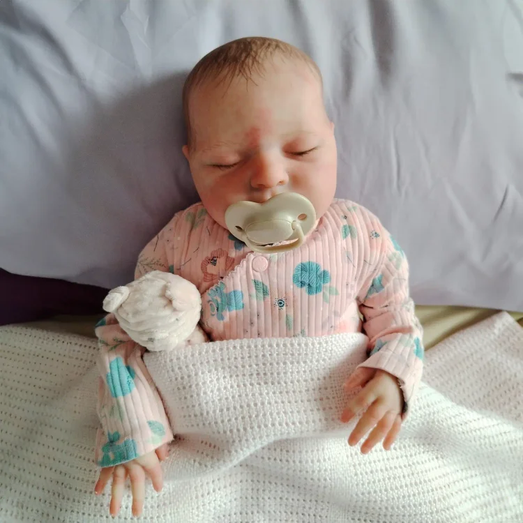  [New] 20" Reborn Realistic Baby Doll Girl Dirsina with Painted Hair with Heartbeat💖 & Sound🔊 - Reborndollsshop®-Reborndollsshop®