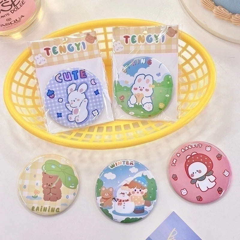 Cute Cartoon Plastic Glass Mirror 1 Piece
